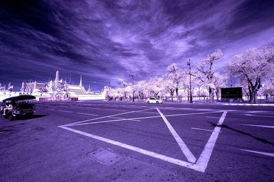 Road against cloudy sky