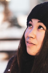 Portrait of beautiful young woman