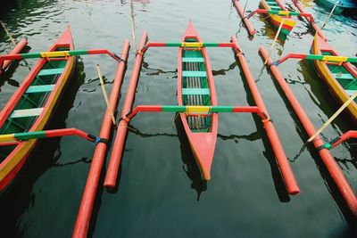 Boats in calm sea