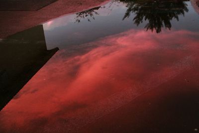 Low angle view of sky at sunset