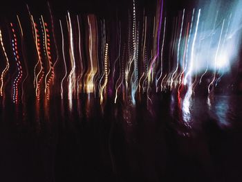 Fireworks display at night