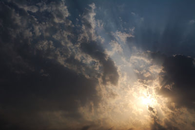 Low angle view of cloudy sky