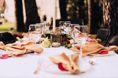 Food on table in restaurant