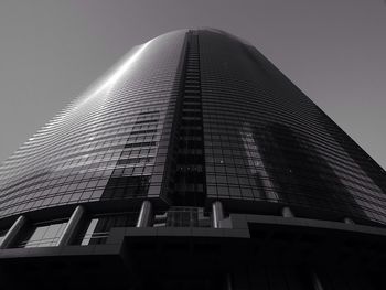 Low angle view of modern building against sky