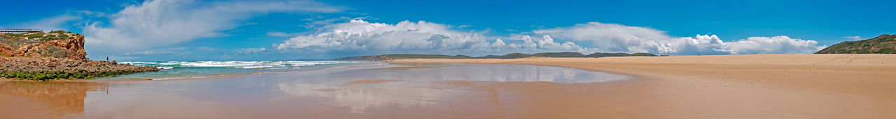 Panoramic view of beach against sky