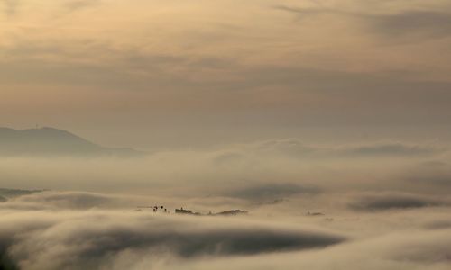 Scenic view of cloudy sky during sunset