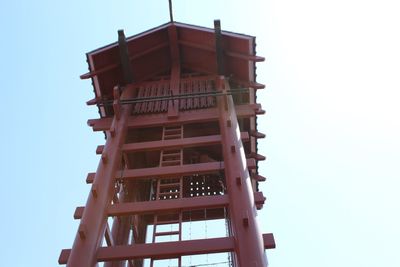 Low angle view of building against clear sky