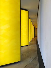 View of yellow corridor