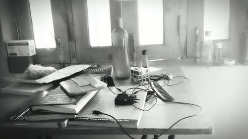 Books on table