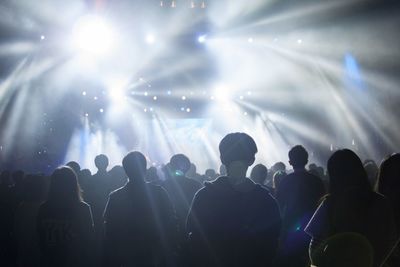 People enjoying music concert