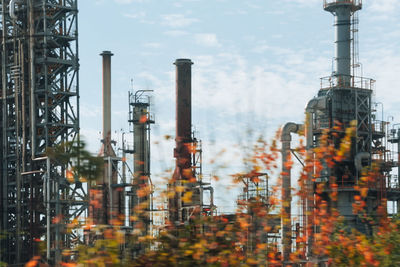 View of factory against sky