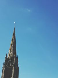 Low angle view of st martin church against blue sky