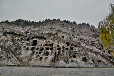 Rock formations against sky