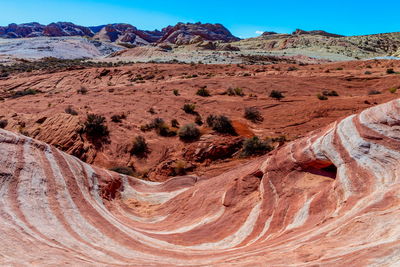 Scenic view of desert landscape