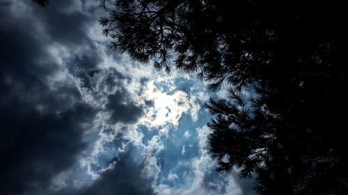 Low angle view of cloudy sky