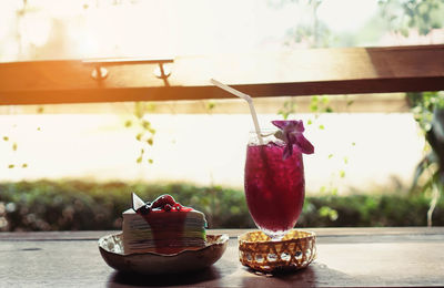 Close-up of drink on table