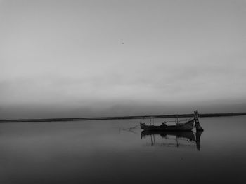 Man on horse against sky