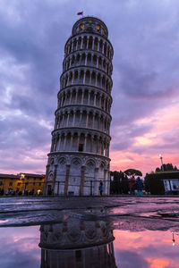 View of tower at sunset