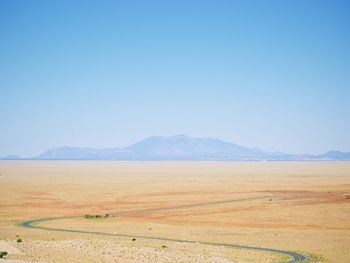 Scenic view of landscape against clear sky