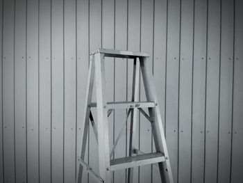 Close-up of ladder on wall