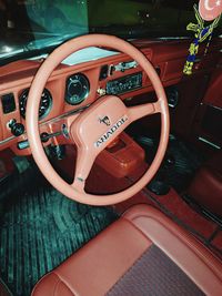 High angle view of vintage car