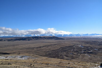 Scenic view of desert against sky