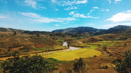 Scenic view of landscape against sky