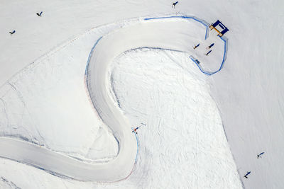 Aerial view of ski resort