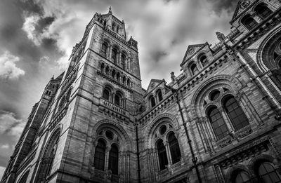 Low angle view of natural history museum against sky