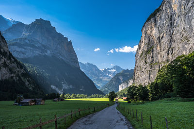 Landscape and nature between lauterbrunnen and strechelberg, switzerland