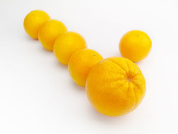 Close-up of fruits against white background