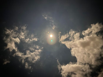 Low angle view of sky at night