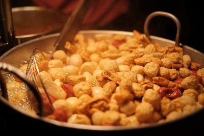 Close-up of meal served in bowl