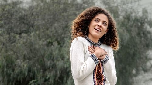 Portrait of a smiling young woman