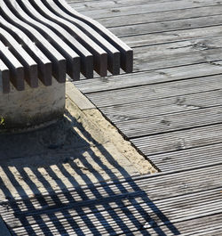 High angle view of footpath by street