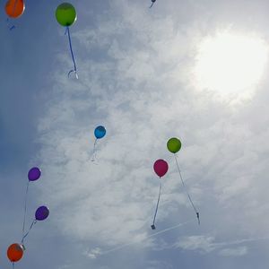 Low angle view of balloons