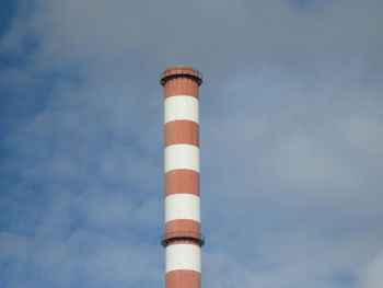 Low angle view of lighthouse against sky