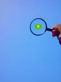 Low angle view of clear blue sky