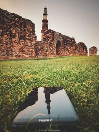 Reflection of building on water