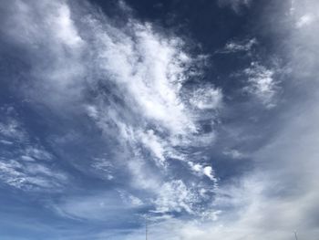 Low angle view of clouds in sky
