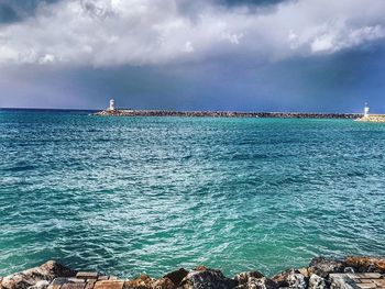 Scenic view of sea against sky