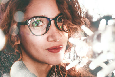 Portrait of woman wearing sunglasses