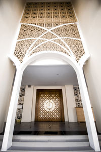 Low angle view of ornate ceiling in building