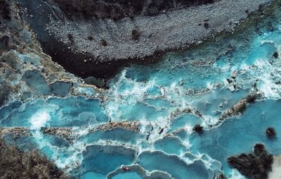 Full frame shot of rocks in sea