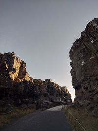 Rock formations against sky