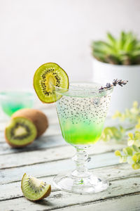 Close-up of drink on table