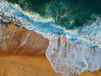 High angle view of beach