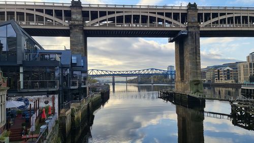 Bridge over river in city