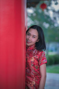 Portrait of a smiling young woman