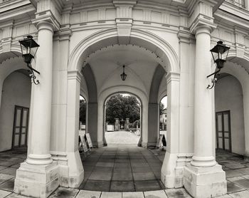 Corridor of historic building